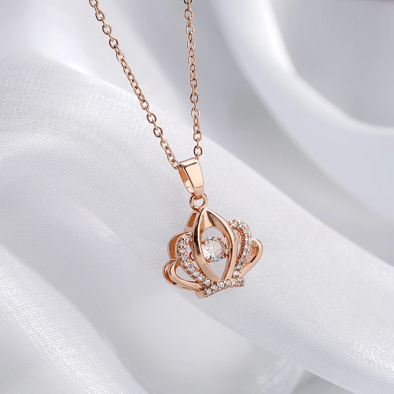 

Ascona 2021 новая бесцветная Корона из циркония женская подвеска из нержавеющей стали ожерелье для женщин