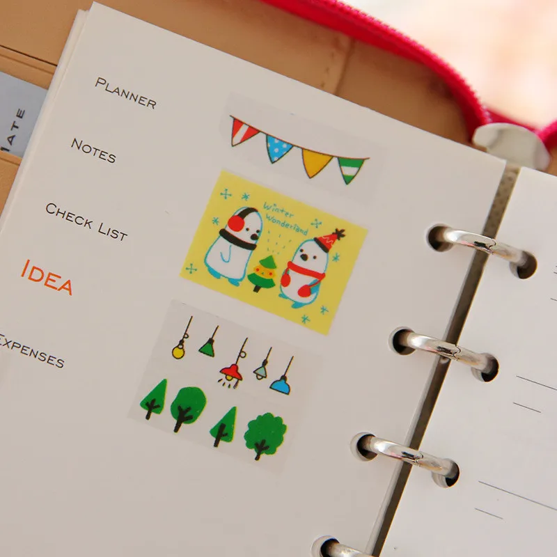 6 наклеек в стиле K POP серия рисования Life прозрачный дневник альбом книга наклейка