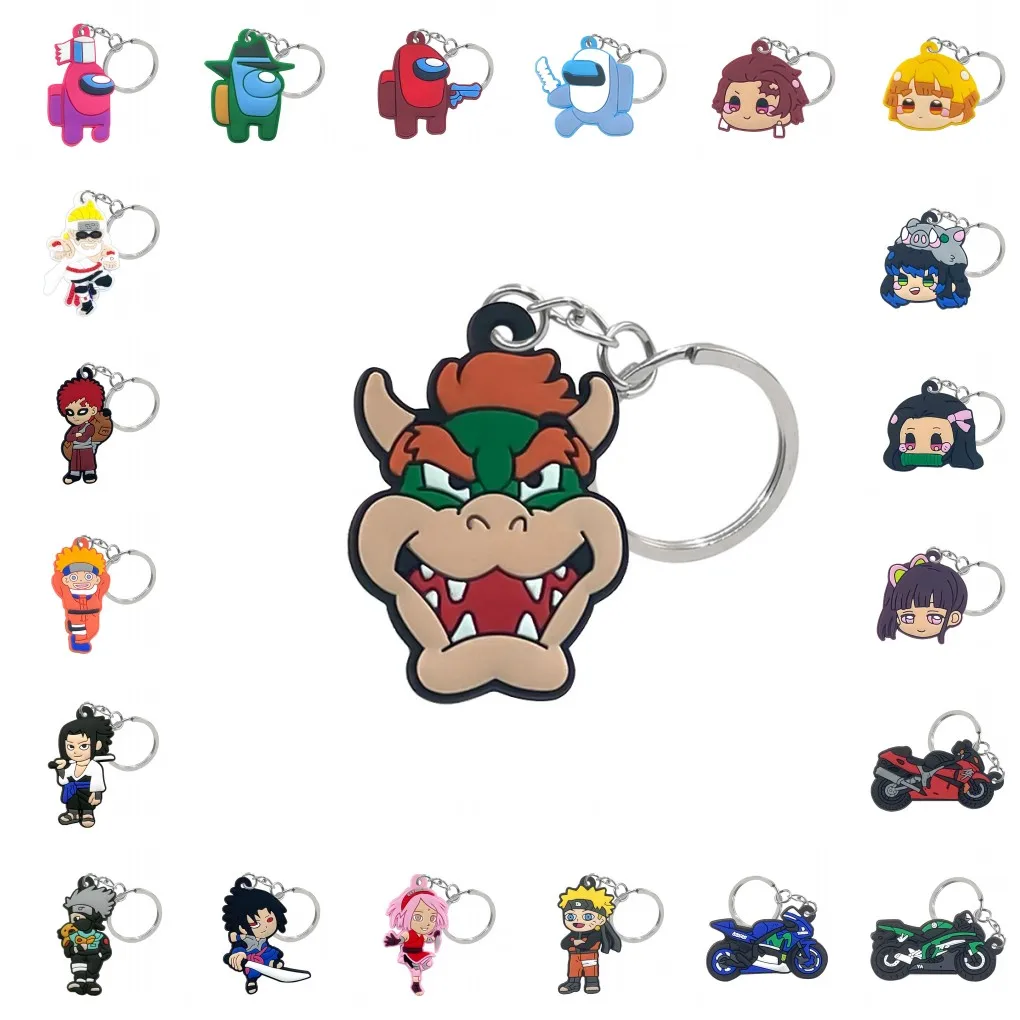 1 шт. брелок из ПВХ аниме для ключей модные брелки детей ювелирный от автомобиля