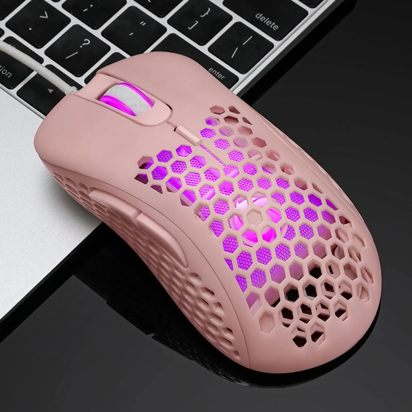 

Hollow Out Honeycomb Wired Colorful Backlight Gaming Mouse for Desktop/Laptop