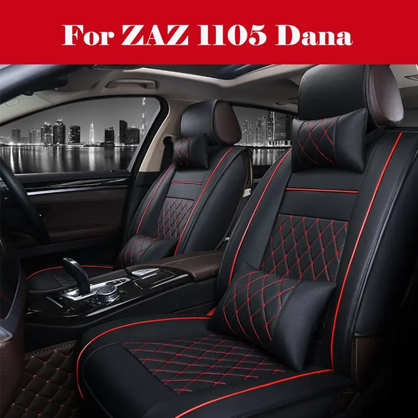 

Car Seat Cover-Waterproof PU Leather Cushion Anti-Slip Suede Backing-Universal Leather Seats Easy to Clean For ZAZ 1105 Dana