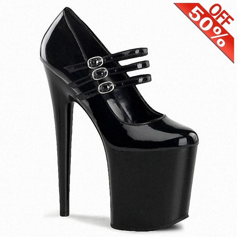 20cm Super High heeled shoes Big Size Shallow Round toe Thick platform Buckle strap stripper Pumps 8 inches pole dancing black
20cm Super High heeled shoes Big Size Shallow Round toe Thick platform Buckle strap stripper Pumps 8 inches pole dancing black