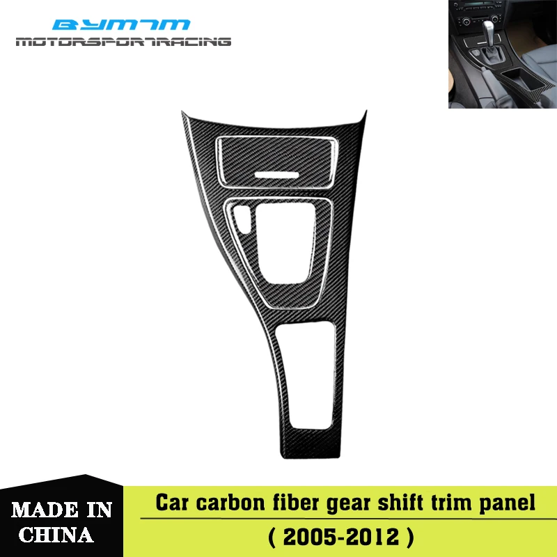 

Car Carbon fiber interior trim Drive shift position Decorative stickers three-piece For BMW 3 Series E90