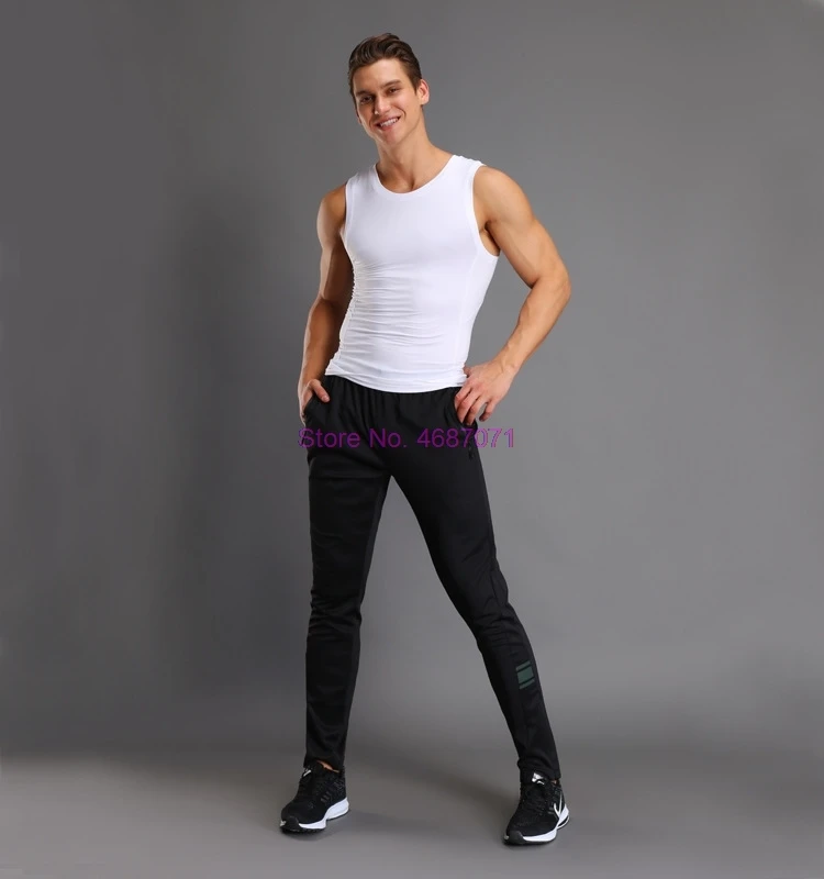 Мужские дышащие спортивные штаны для бега с карманами на молнии | Спорт и