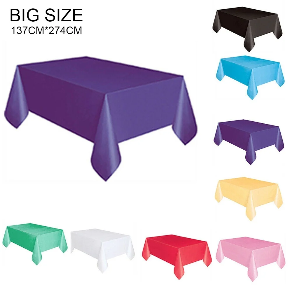 Праздничная многоцветная Водонепроницаемая скатерть пластиковая одноразовая