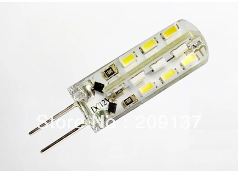 100pcs/lot DC 12V G4 Light 3W 24 LED 3014 SMD C Bulb Lamp Chandelier Crystallights Lighting