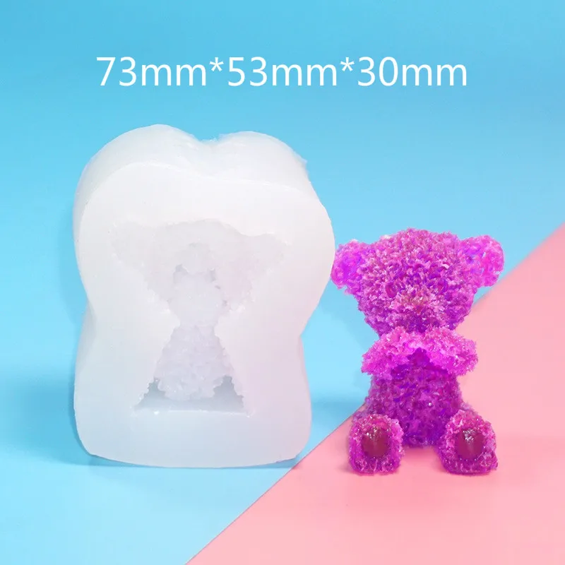 Силиконовая форма Медведь Kawaii прозрачная УФ-смола Decoden кабошон эпоксидная смола