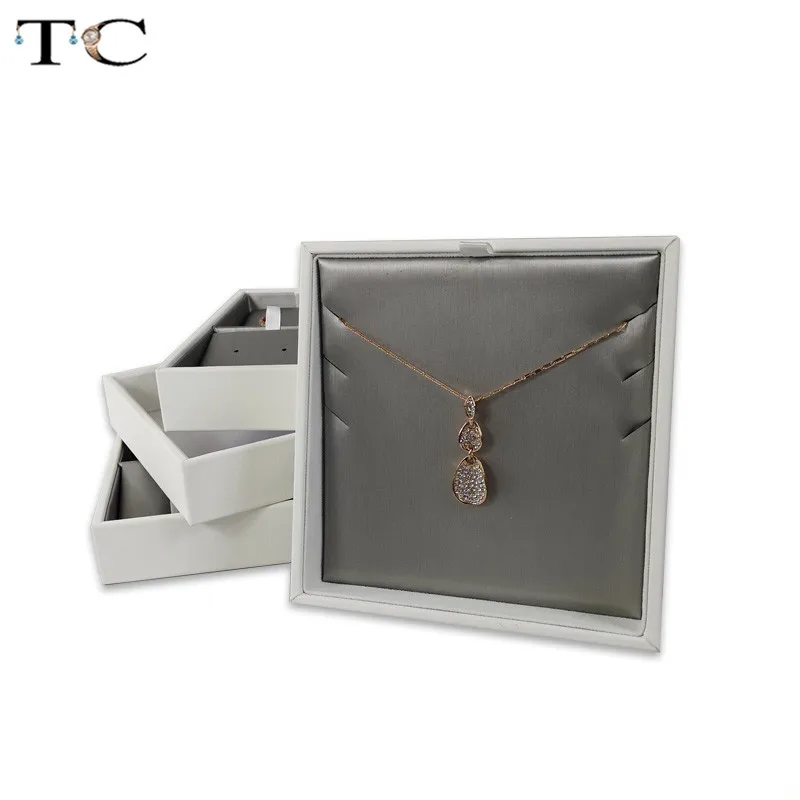 

Leather Jewelry Display Tray Fashion Jewelry Holder Bracelet Display Earing Ring Organizer Multi-purpose Box