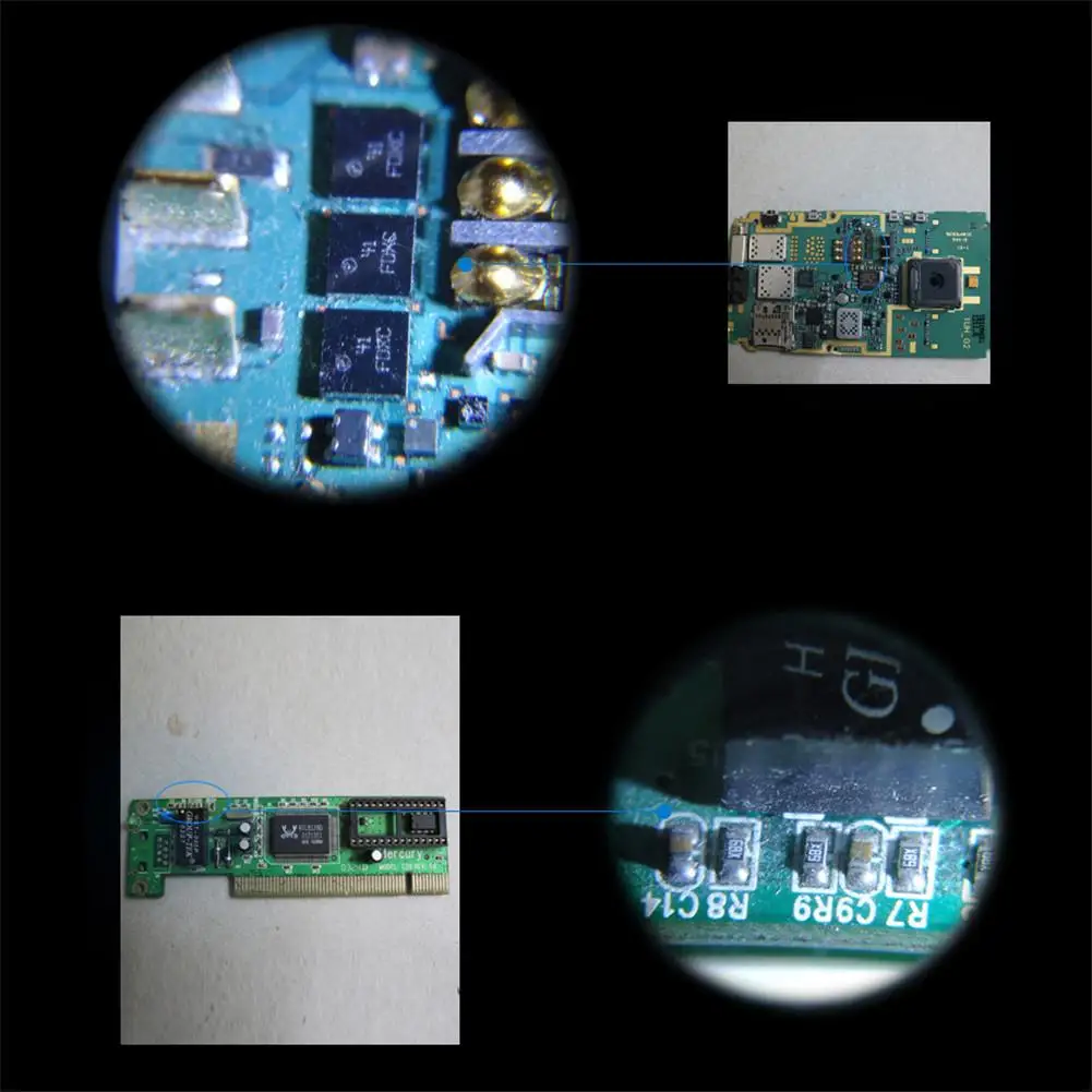 Универсальный монокуляр 20 раз лупа со светодиодной подсветкой источник часы