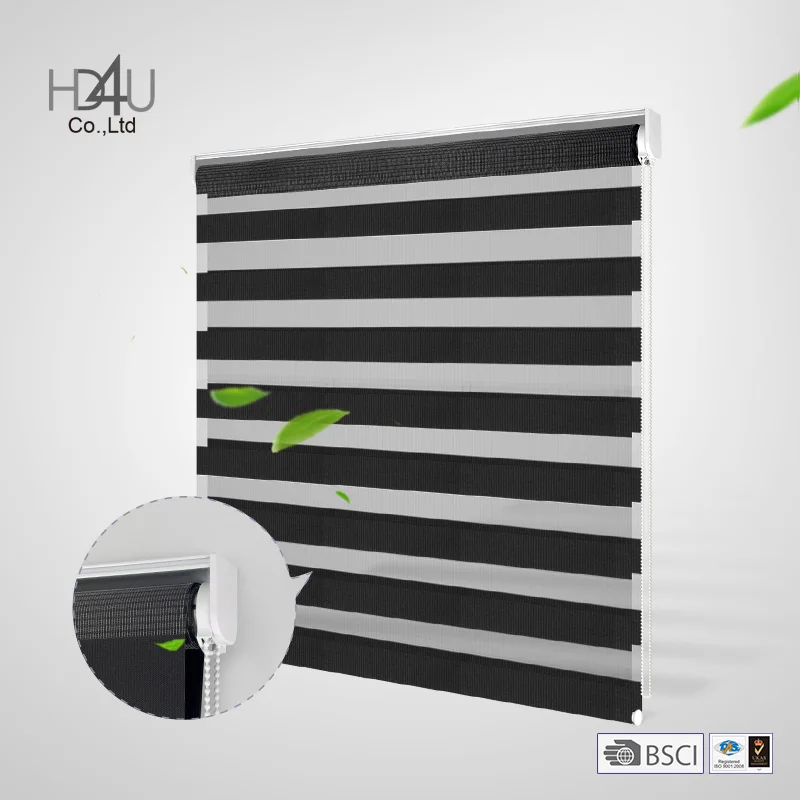Горячие продажи большие окна рулонные шторы с зебровым принтом 38 мм алюминиевая