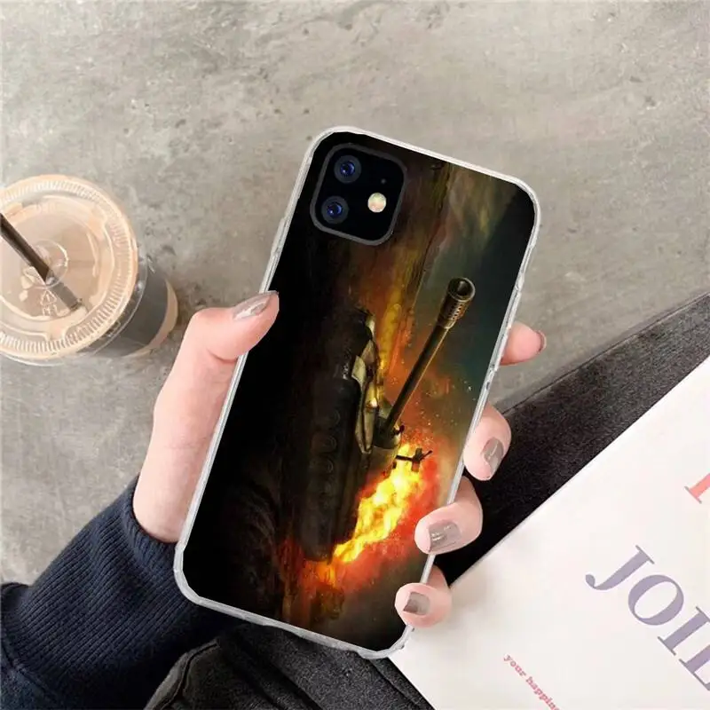 Черный мягкий чехол CUTEWANAN world of tanks для телефона iPhone 11 pro XS MAX 8 7 6 6S Plus X 5S SE XR |