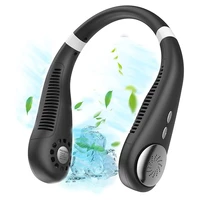new leafless hanging neck fan sport cooling fan usb rechargeable mini personal neck hanging fan portable adjustable air cooler