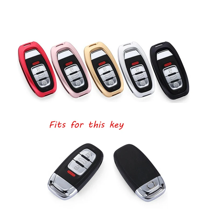 Алюминиевый сплав автомобильный умный чехол для ключей Audi A1 A3 A4 A5 A6 A7 A8 Quattro Q3 Q5 Q7