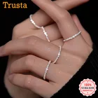 Trustdavis Настоящее серебро 925 пробы модное простое Babysbreath очаровательное кольцо на палец для женщин Свадебная вечеринка ювелирные изделия DA2049