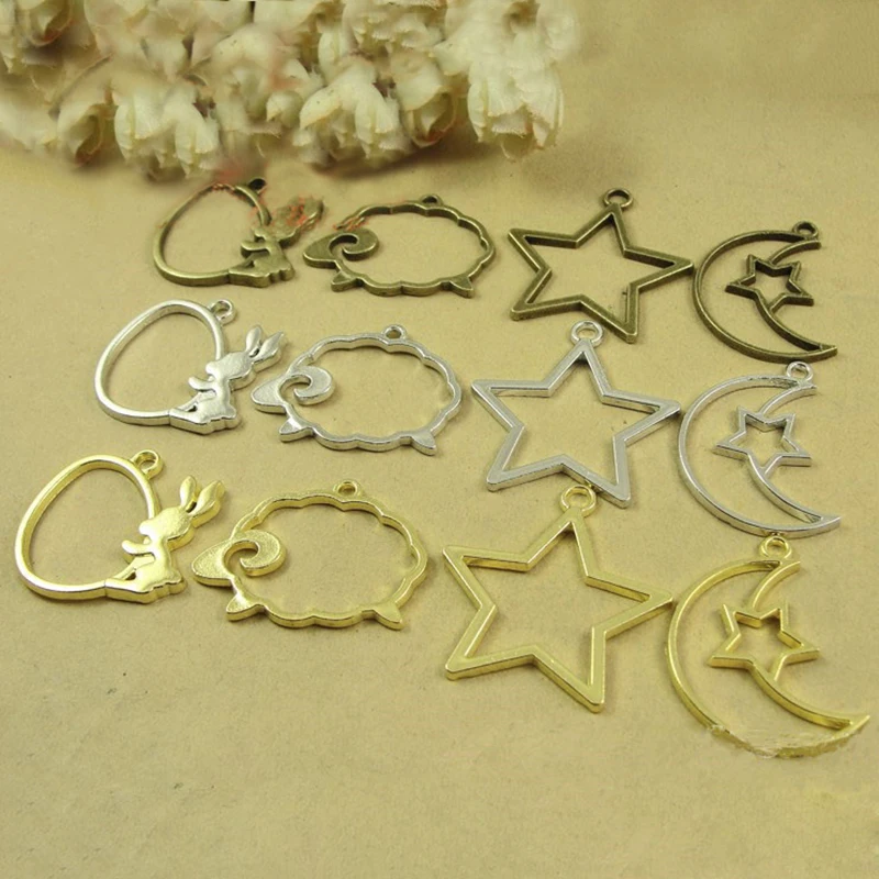 10 шт. / Лот животные в форме звезды УФ смола очарование волшебный стержень