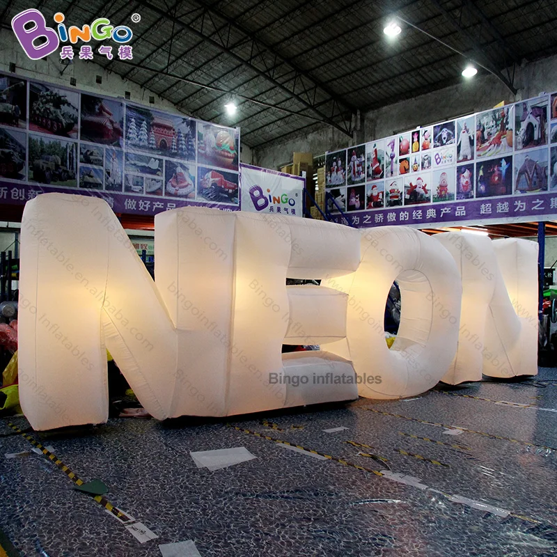 Оптовая продажа с фабрики 7 3x2 mH Надувное Освещение Логотип слово