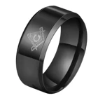 Кольцо масоны Для мужчин ЗО с эмблемой кольцо Винтаж цвета: золотистый, серебристый черный кольцо 