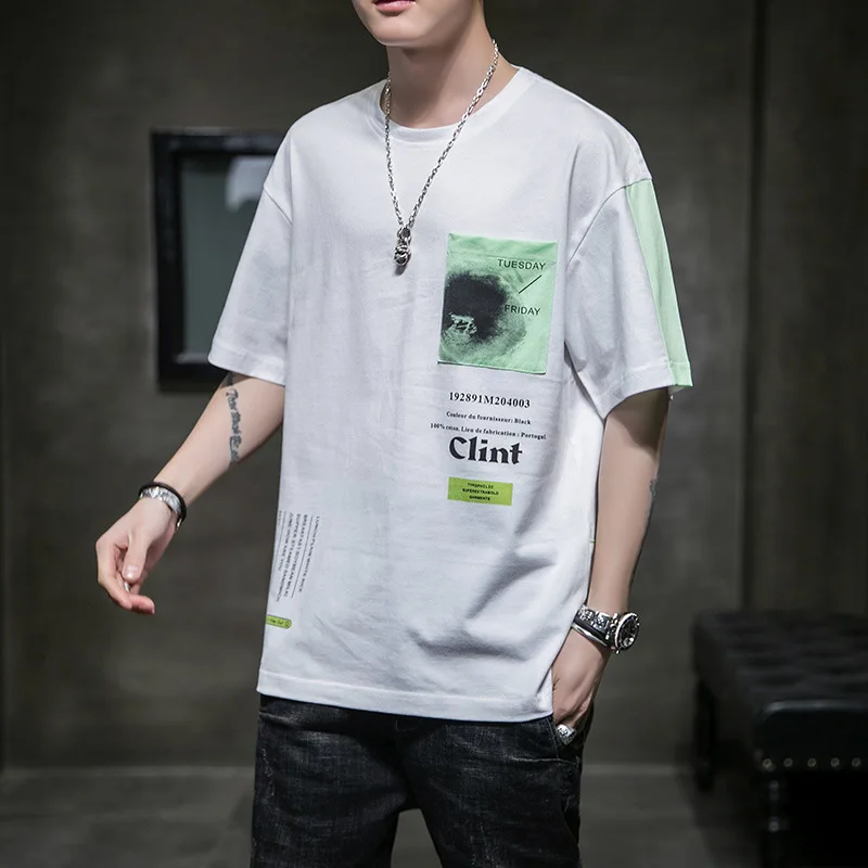 

Men's Summer 100%Cotton T Shirt Japanese Harajuku Short Sleeve T-Shirt Casual Plus size Streetwear Trend Hip Hop Tops Tees