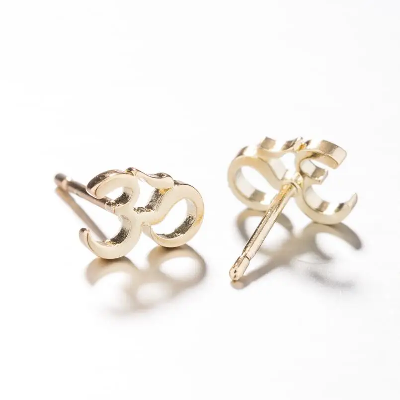 Женские и мужские серьги-гвоздики FENGLI OM индийские буддийские серьги для йоги из