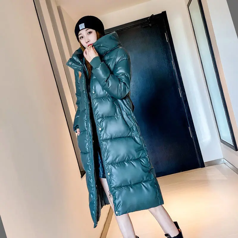 

Down Padded Jacket Women's Mid-length Winter New Style Ladies Cotton-padded Coat Bright High-quality Women's Parka Coat