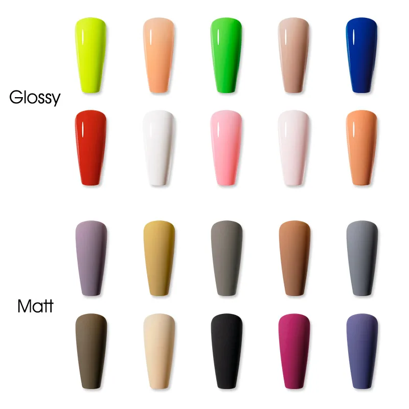 ROSALIND Fake Nail Piece Colorful French Nail Piece 200Pcs Glossy/Matte With Manicure Tool Nail Patch Can Not Be Worn Repeatedly