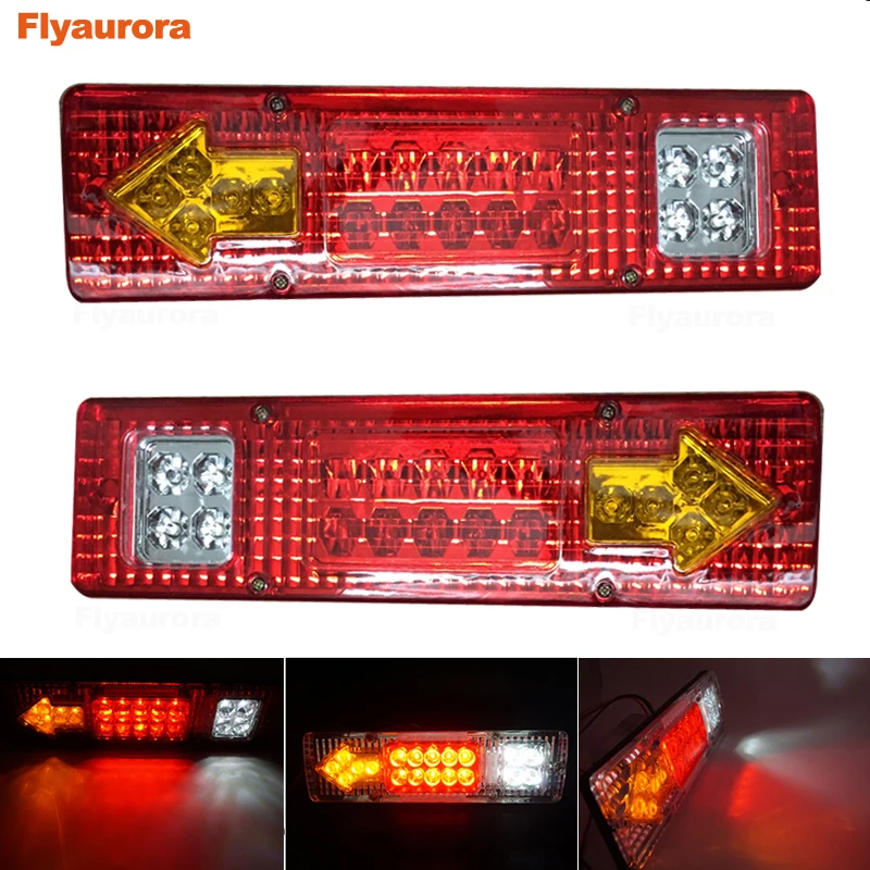 2x 12V 24V Car Truck LED Rear Tail Light Warning Lights Waterproof Lamp Tailight for Trailer Caravans UTE Campers | Автомобили и