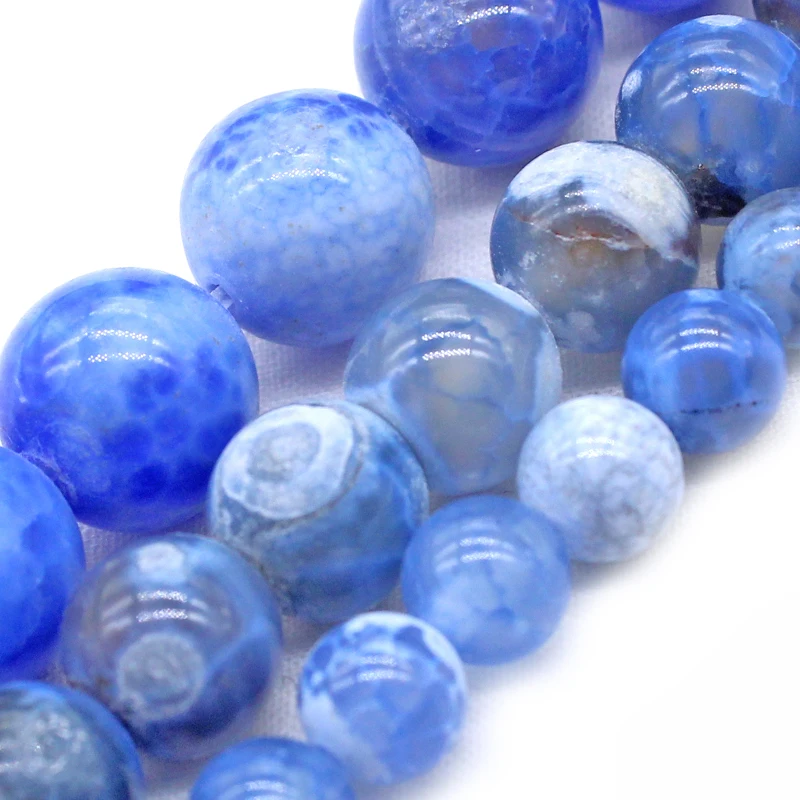 Оптом натуральный камень халцедон гладкий синий агат свободные круглые бусины браслет ожерелье леди 6 8 10 мм выберите размер для ювелирных изделий.