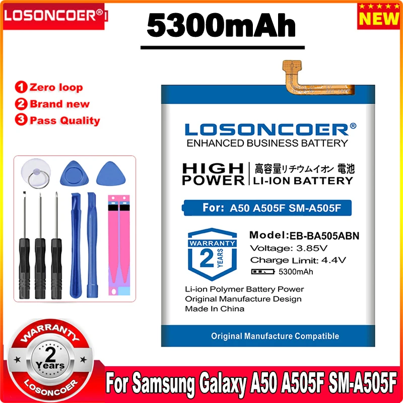 LOSONCOER 5300 мА/ч EB-BA505ABN EB-BA505ABU батарея для Samsung Galaxy A50 A505F SM-A505F Мобильный телефон