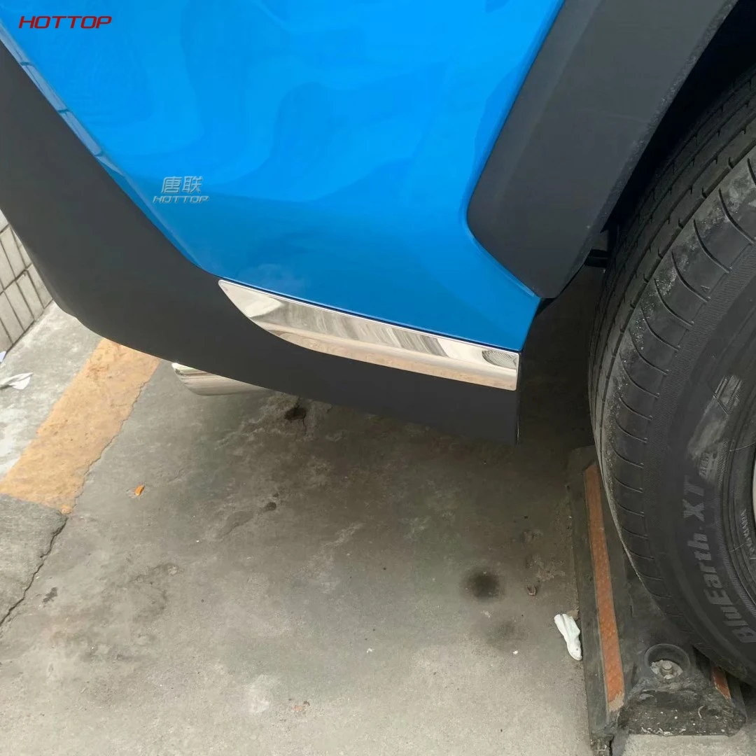 Серебряный декоративный бампер для переднего и заднего бампера Toyota RAV4 2020 5 го