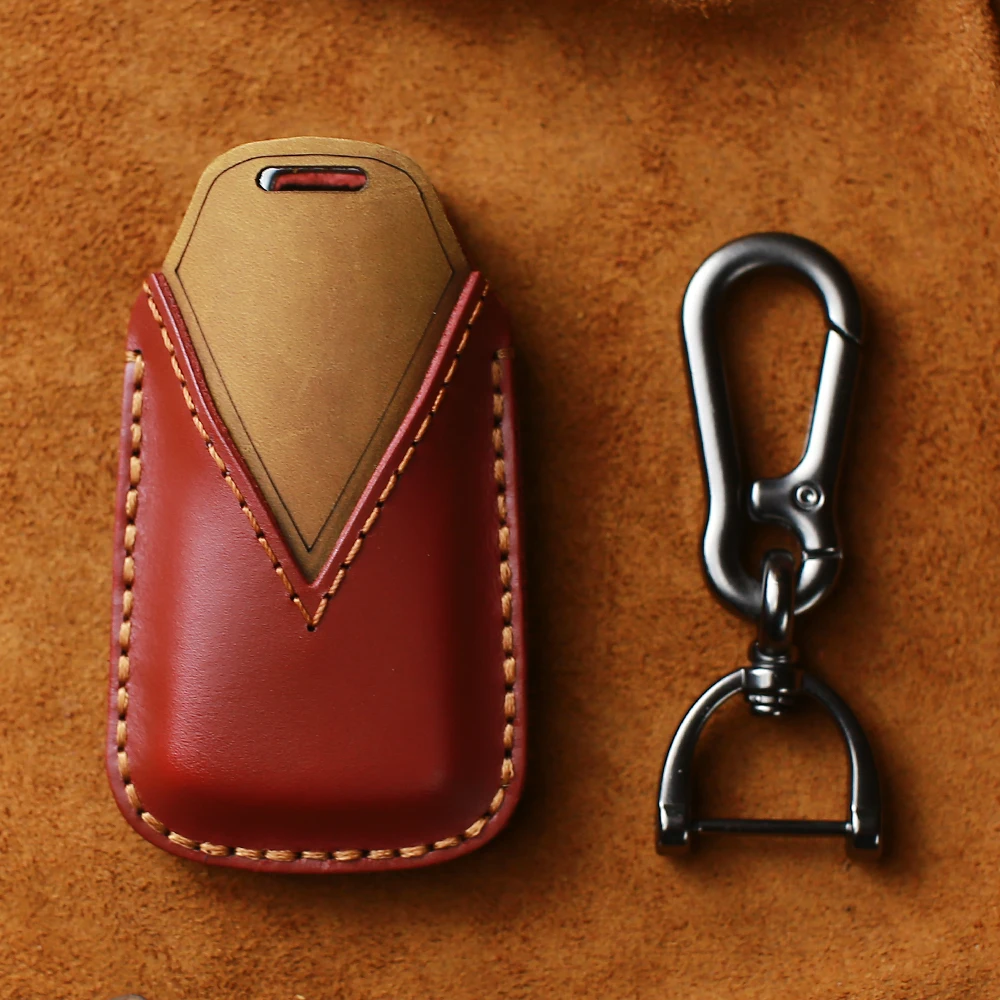 Dandkey чехол для дистанционного ключа от машины из натуральной кожи Audi A4 A4L 8S 2017 2016