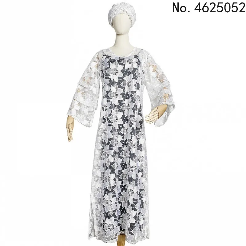 Новое Африканское платье для женщин Дашики модная свободная вышивка Белая