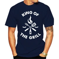 2021 fashion 100 cotton o neck t shirt new brand cheap sale king of the grill funny bbq barbecue dad grill mens