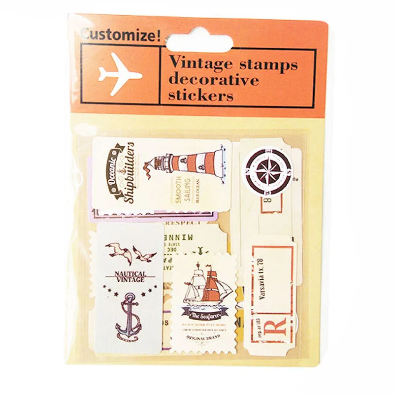 1 упак./лот на заказ винтажные туристические марки дизайн декоративная печать