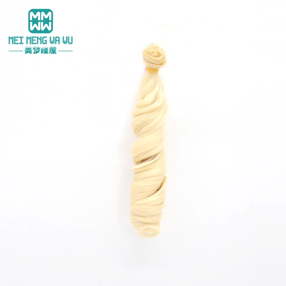1 шт. 15 см * 100 завитые коричневые золотистые черные хаки куклы BJD парики для 1/3 1/4 |