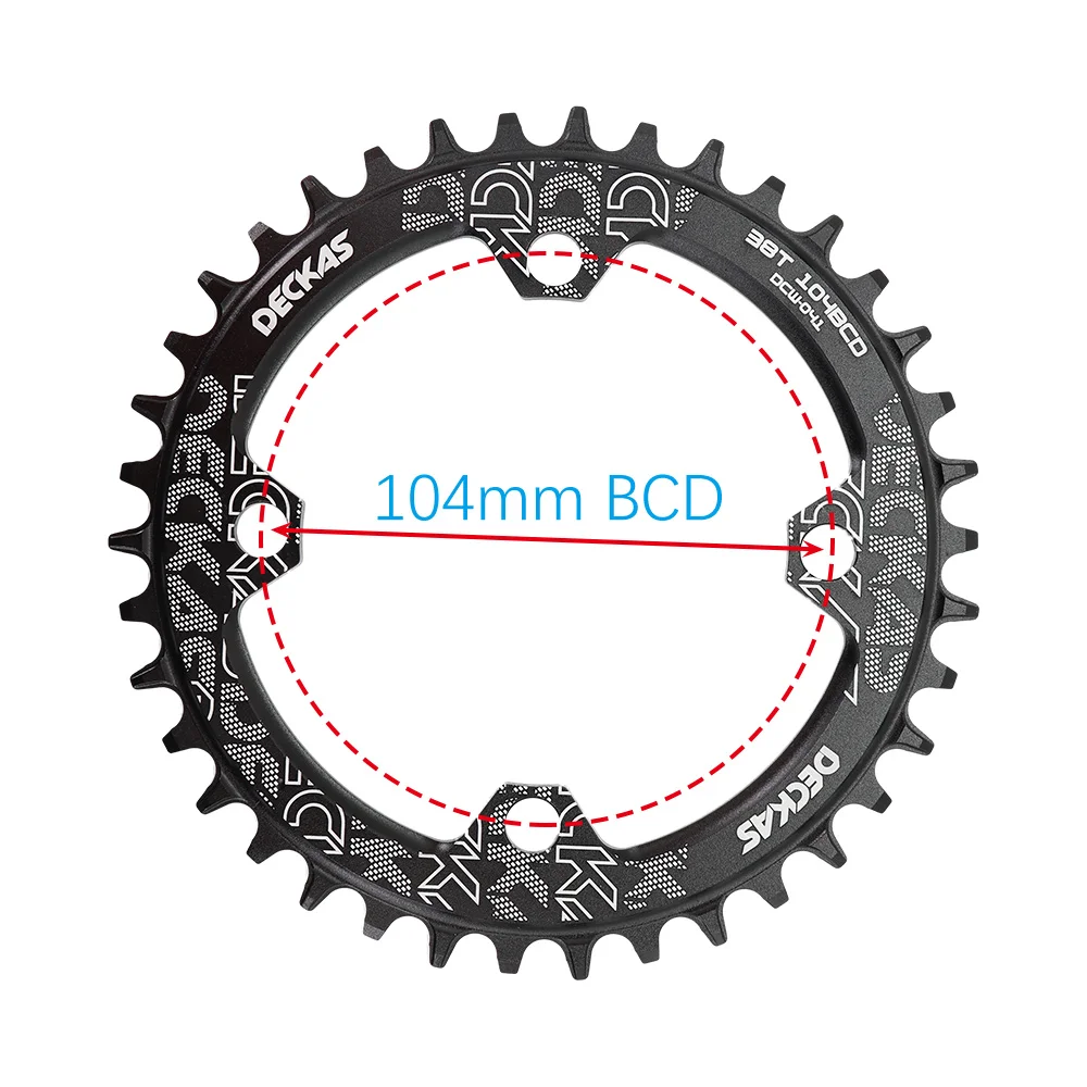 Deckas Round Bike Chainring 104BCD 40 42 44 46 48T 50 52 tooth MTB bike mountain bike chain ring chainwheel 104 bcd