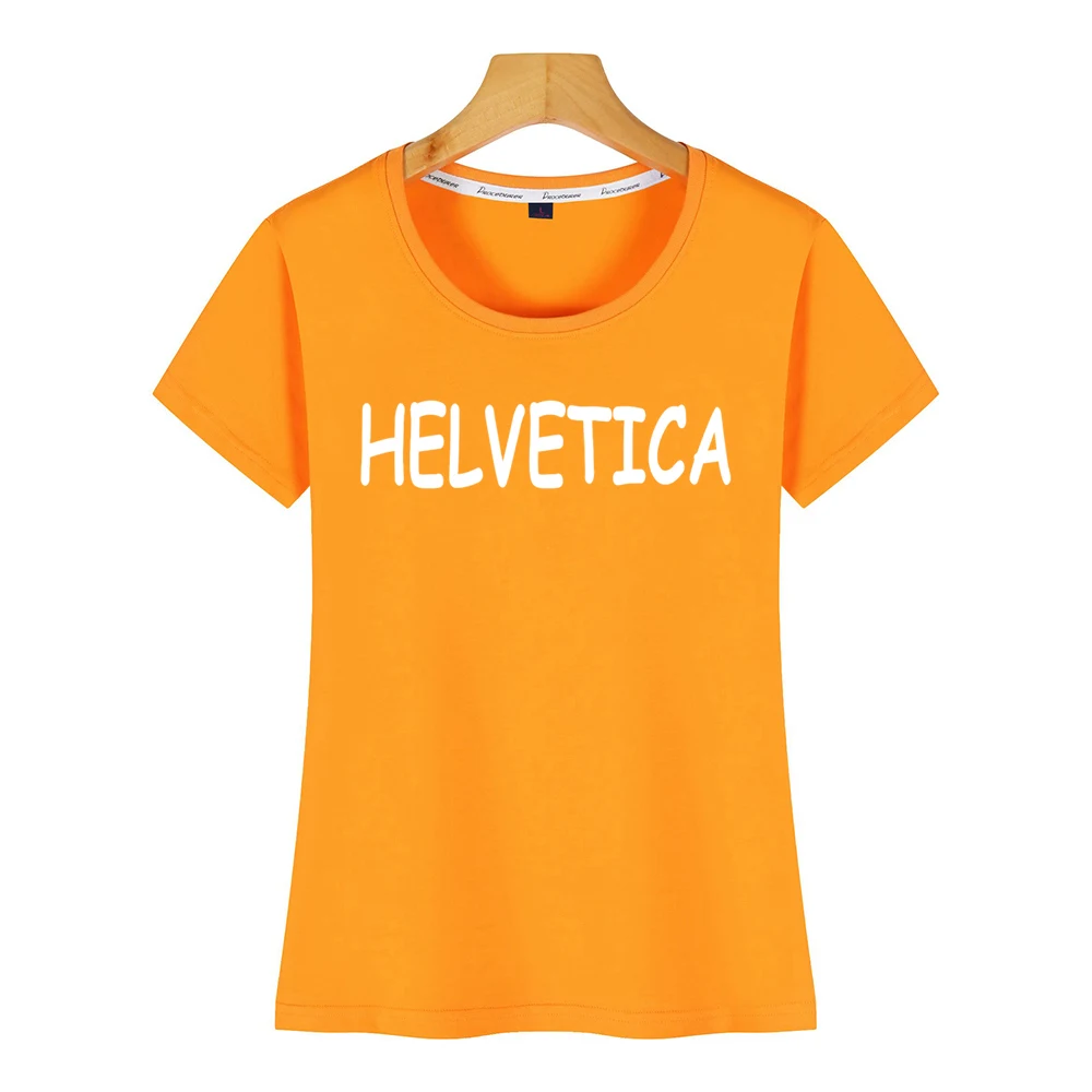 Топы футболки для женщин helvetica in comic sans дизайнерская Летняя женская футболка с
