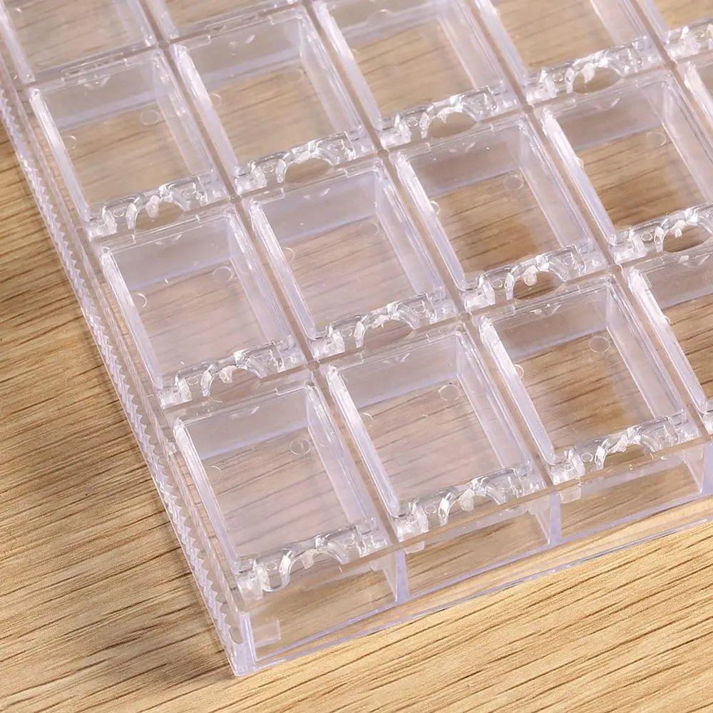 

Multifunction 20 Grids Tattoo Accessories Storage Box Transparent Acrylic Empty Organizer Rhinestones Decoration Container Case