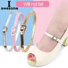 Женские регулируемые шнурки для обуви, ремешок из искусственной кожи с ремешком на щиколотке для фиксации на высоком каблуке, аксессуары для обуви