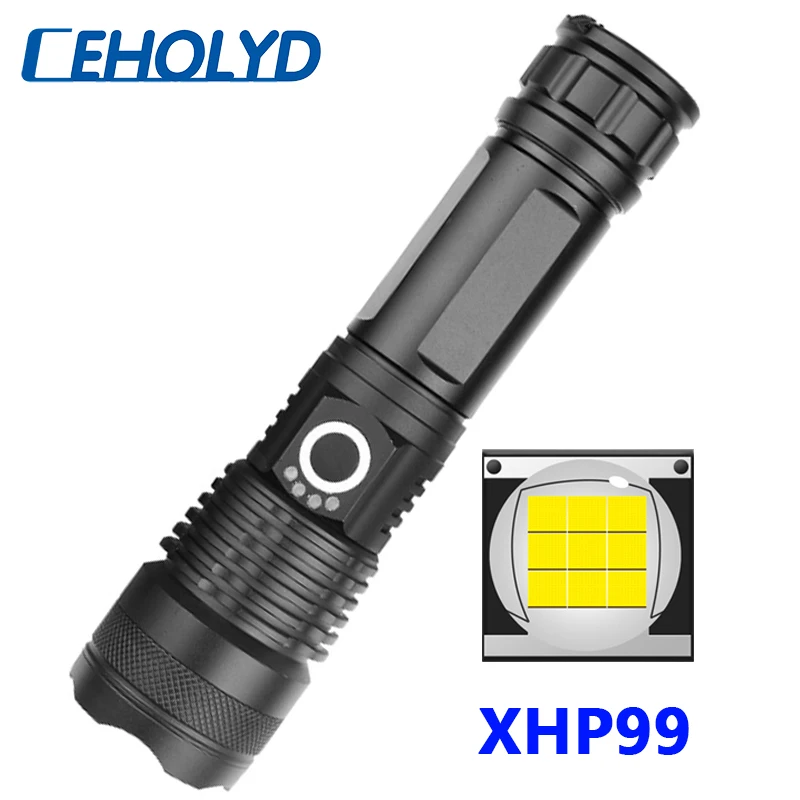 XHP99 9 ядерный самый мощный светодиодный фонарик USB перезаряжаемый масштабируемый