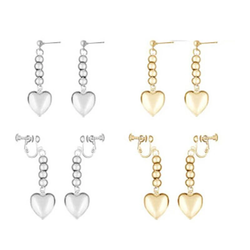 

Anime Hunter Hisoka Metal Earring Ear Clip for Women Golden Heart Cosplay Prop Jewelry Anime Series Earrings Costume Drop Gifts