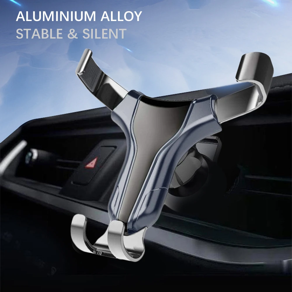 

Car Air Vent Mount Gravity Cell phone Bracket Holder Stand Aluminum Alloy Material Mobile GPS Universal