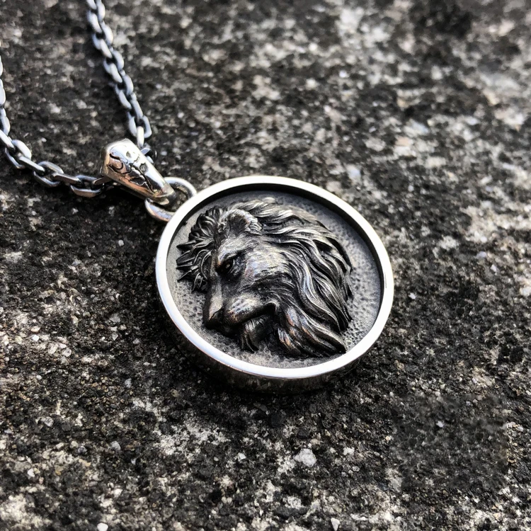 925 серебряный оригинальный ручной работы персональный властный лев Король