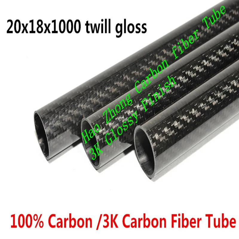1 10 шт. 20 мм OD x 18 IDx 1000 (1 м) 100% 3k трубка из углеродного волокна/углеродная