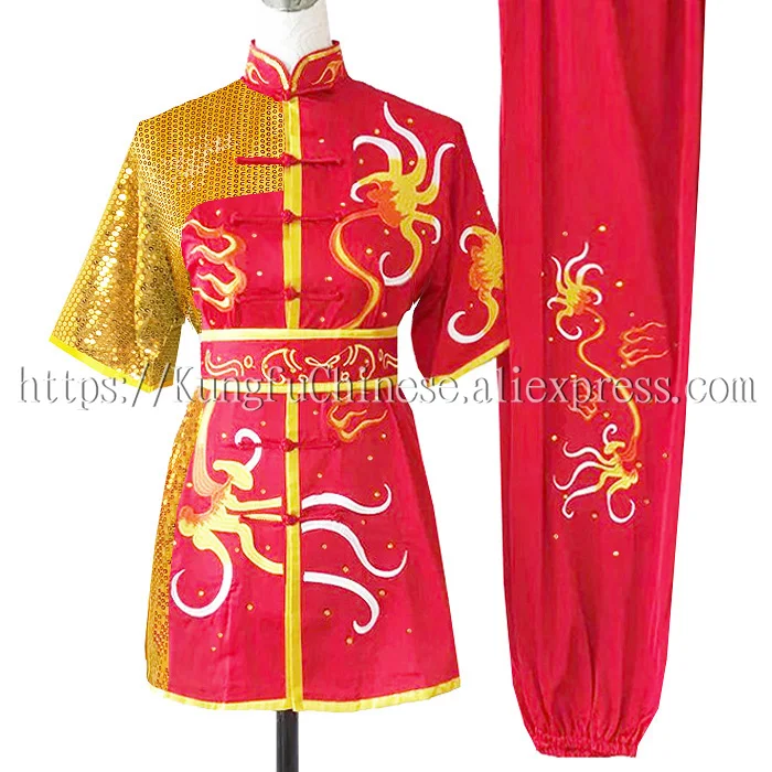 Китайская форма wushu для кунг-фу одежда боевых искусств наряд тренировочный