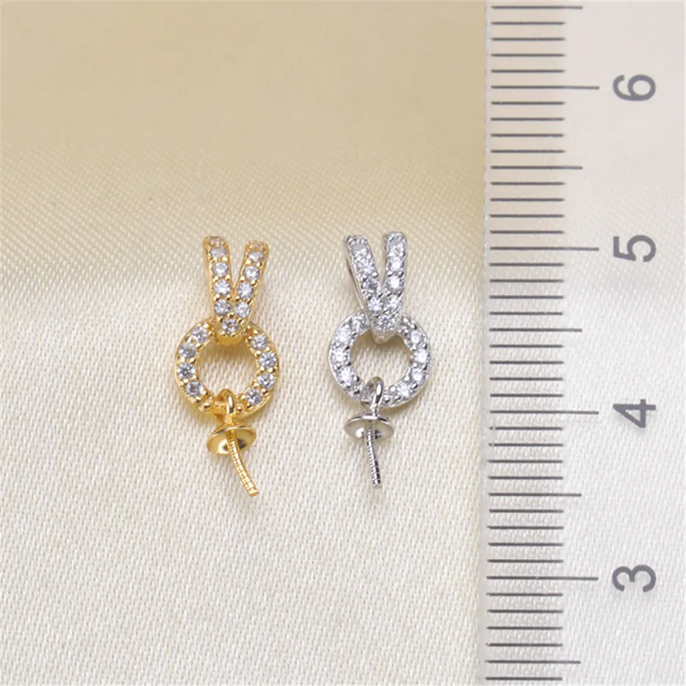 

Elegant Waterdrop Pearl Pendant Holder S925 Sterling Silver Pearl Pendant Findings Lady DIY Pendant Accessory No Pearl No Chain