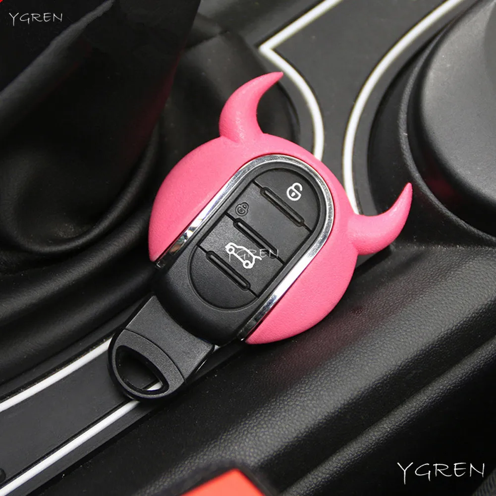 3D печать розовая Милая машина чехол для ключей Mini Cooper Countryman Clubman F54 F55 F56 F57 F60 |