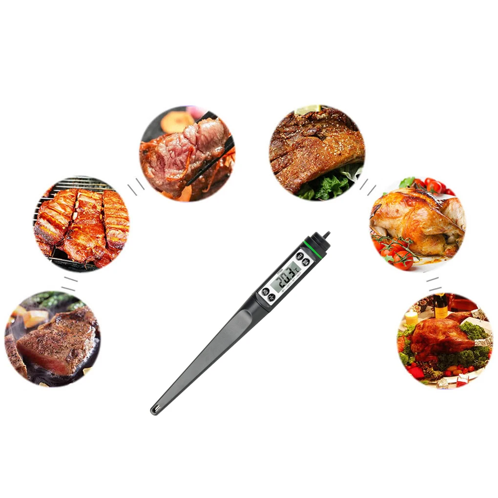 

Цифровой Кухонный Термометр с ЖК-дисплеем, термометр для мяса, измеритель температуры для приготовления пищи, барбекю, термометр для еды от...