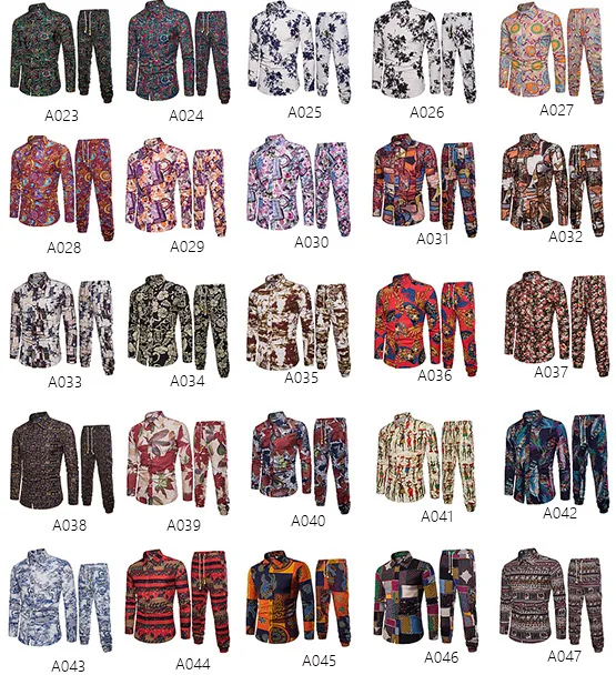 Новинка весна осень лидер продаж мужская рубашка с длинным рукавом и цветочным