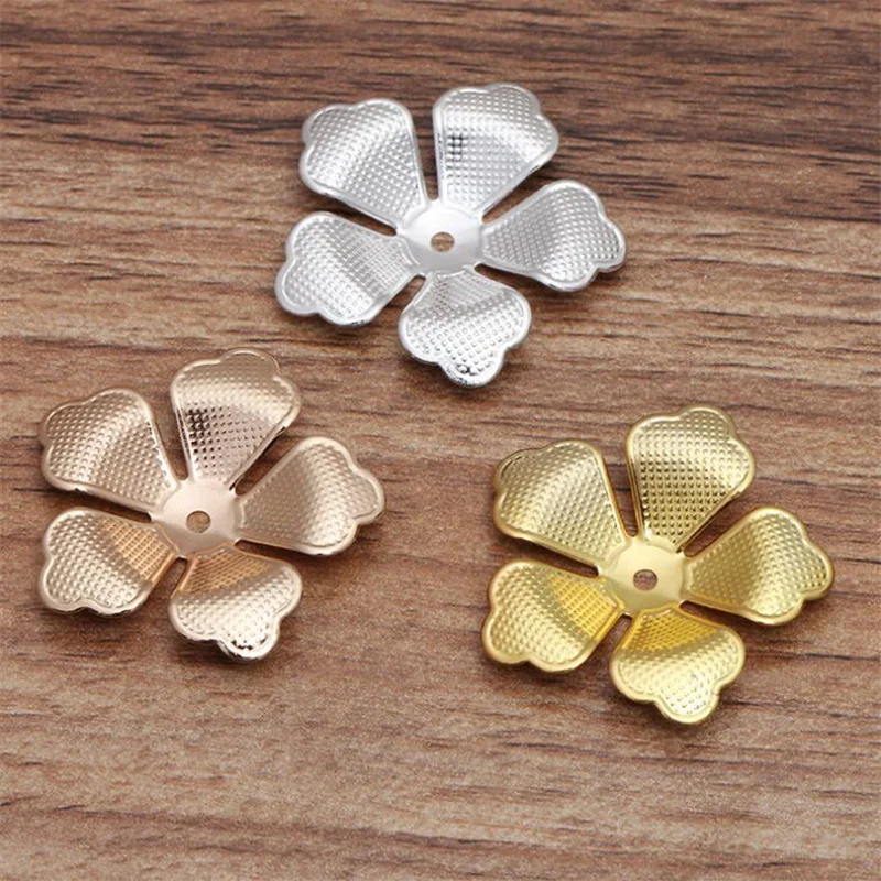 20pcs/lot 30mm Vintage Retro Flower Charms End Caps Bead Spacer DIY Necklace Handmade Findings | Украшения и аксессуары