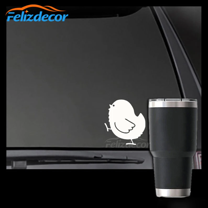 Курица ребенок учится ходить виниловые автомобильные наклейки для ребенка Окно